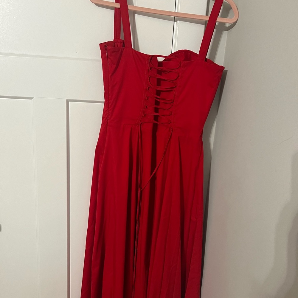 House of CB Red Midi Corset Dress - Picture 9 of 9